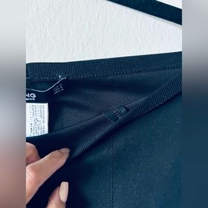 Suede black leggings